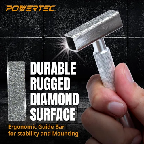 Miniatura 3 de POWERTEC Aparador de ruedas de diamante para torneado y desbarbado, uso en rueda de esmeriladora de banco en muela de óxido de aluminio y muela