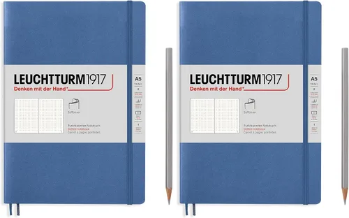 Miniatura 2 de LEUCHTTURM1917 - Cuaderno de tapa blanda tamaño mediano A5 - 123 páginas numeradas para escritura y diario (verde menta, punteadas)