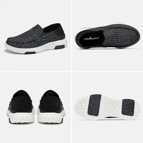 Miniatura 2 de OrthoComfoot Zapatos sin cordones para mujer con soporte de arco, pantuflas ortopédicas, mocasines para fascitis plantar para aliviar el dolor