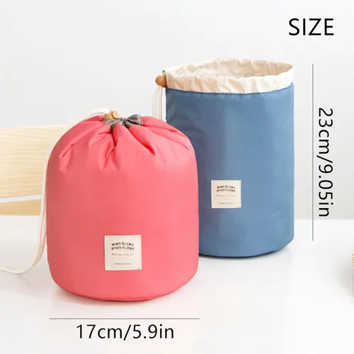 Miniatura 2 de INVODA Bolsas de cosméticos con cordón, bolsa de maquillaje para mujeres y niñas, portátil, plegable, multifuncional, neceser, organizador