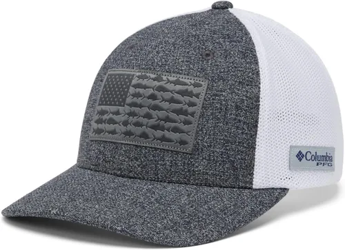 Miniatura 845 de Columbia - Gorra de malla con bandera con árboles unisex para adultos, corona alta