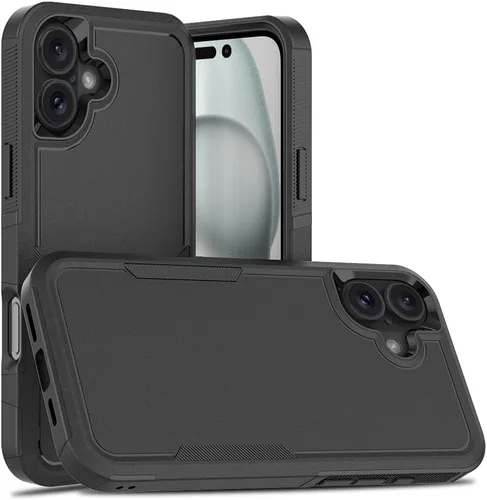 Miniatura 26 de Funda WOGROO para iPhone 8 Plus, iPhone 7 Plus de 5.5 pulgadas, funda protectora para teléfono a prueba de golpes, fuerte y duradera, color negro