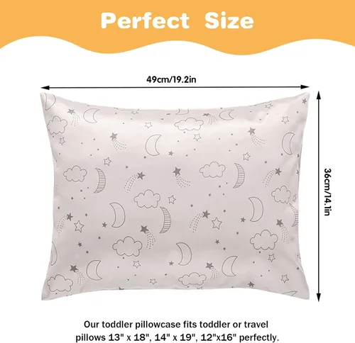Miniatura 2 de Winmany Paquete de 2 fundas de almohada para niños pequeños, fundas de almohada de satén de seda para bebés de 19.3 x 14.2 in, fundas de almohada