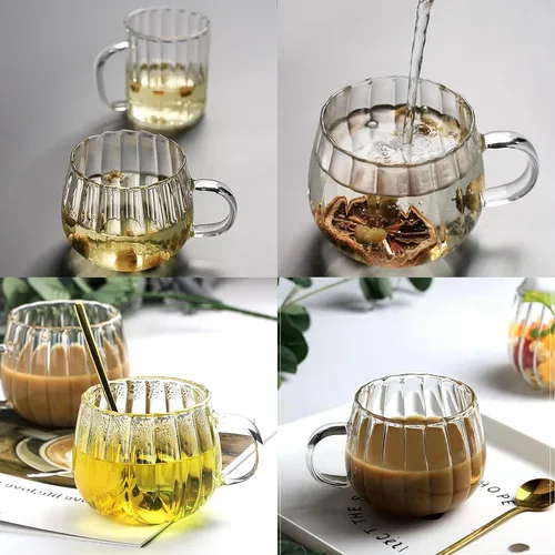 Miniatura 4 de Tazas de café de calabaza transparentes, taza de café de calabaza de cristal de Halloween, lindas tazas de café de otoño para leche, leche, expreso