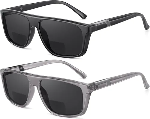 Miniatura 9 de Gafas de sol bifocales de lectura premium para mujeres, lectores de sol retro Cateye con protección UV400, tonos clásicos negro y tortuga