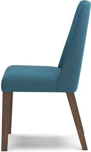Miniatura 9 de Signature Design by Ashley Lyncott Silla auxiliar tapizada contemporánea para comedor con cojín de espuma, 2 unidades, azul y marrón