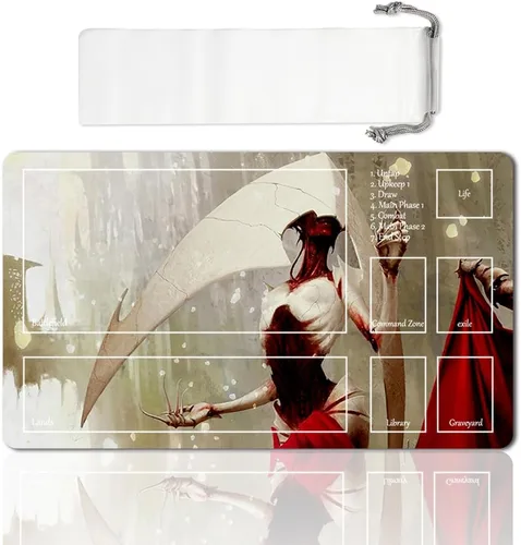 Miniatura 37 de Juego de mesa MTG Playmat Games Tamaño 60X35 cm CCG Compatible para TCG RPG CCG Play Mats (Ajani Steadfast-Zone)