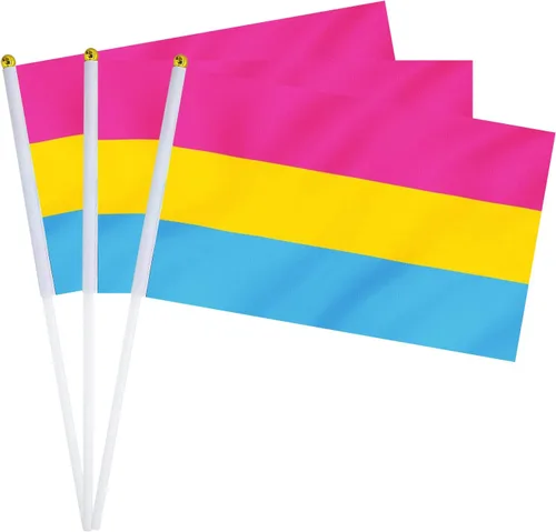 Miniatura 11 de Bandera Lesbiana Pequeña Mini Banderas de Orgullo Lésbico de Mano en Palos para Desfiles Fiestas Festivales Decoraciones Bandera de mano lesbiana
