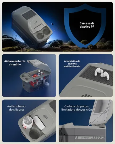 Miniatura 7 de Upstreman Enfriador y calentador eléctrico de 10 cuartos (9 L) de capacidad, refrigerador termoeléctrico para automóvil con correa para el hombro