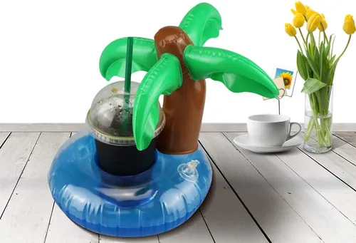 Miniatura 6 de Soportes de bebidas flotantes para piscina, inflables para bebidas, posavasos con mini bomba de aire 12 Paquete-2