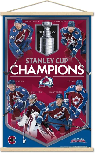 Miniatura 8 de Trends International NHL Colorado Avalanche - Póster conmemorativo de la Copa Stanley Champions 2022, 22.375 x 34 pulgadas, paquete de impresión