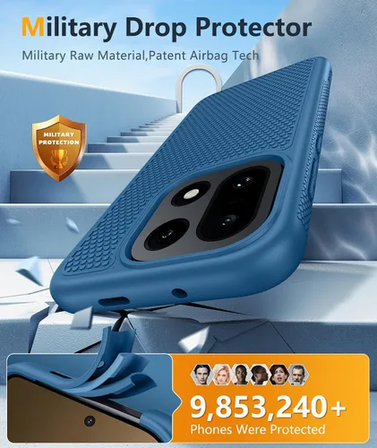 Miniatura 501 de FNTCASE Funda para iPhone 17 Pro: Fundas delgadas translúcidas de color azul claro compatibles con MagSafe, protección completa de la cámara