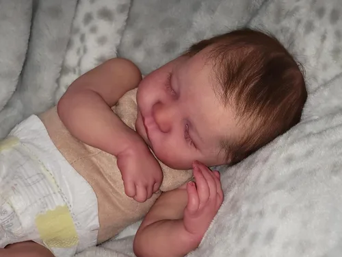 Miniatura 3 de Pinky Reborn Muñecas de bebé de 19 pulgadas realista recién nacido con cuerpo suave muñeca de juguete para niños pequeños, el mejor regalo