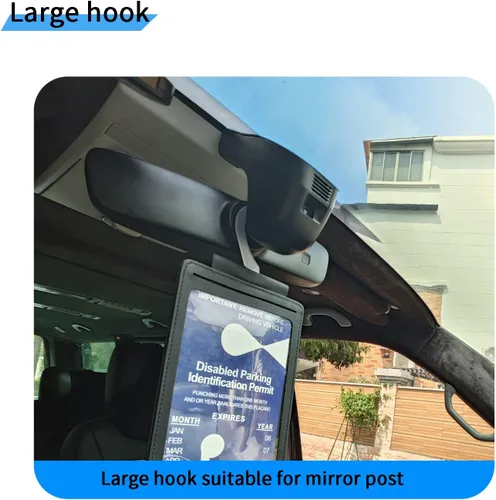 Miniatura 5 de Portaplacas portátil para discapacitados para auto - Protector ultra transparente para portaplacas de discapacitados con asa y funda - Portaplacas