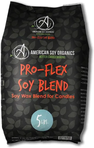 American Soy Organics Pro-Flex Mezcla de Soja - Perlas de Cera de Soja para Hacer Velas - Suministros para Hacer Velas - Mezcla de Cera de Vela Sin