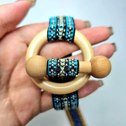 Miniatura 4 de 2 piezas de ligas para el cabello, accesorios para rastas, cinta elástica incrustada, soportes para cola de caballo coloridos estilo bohemio