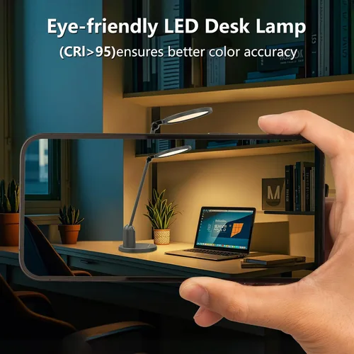 Miniatura 3 de Lámparas de escritorio para oficina en casa con base estable, luz LED de escritorio ultra brillante de 1000 lúmenes, lámpara de mesa regulable