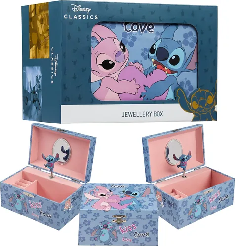 Disney Encanto - Joyero musical para niñas, caja de almacenamiento de princesa congelada con caja de música giratoria Mirabel, la Sirenita, Ariel