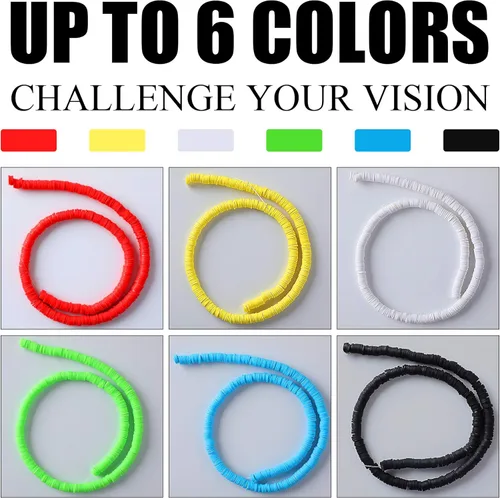 Miniatura 3 de Augshy 2100 cuentas de arcilla blanca coloridas redondas hechas a mano Heishi para hacer pulseras Heishi, cuentas planas, cuentas de arcilla