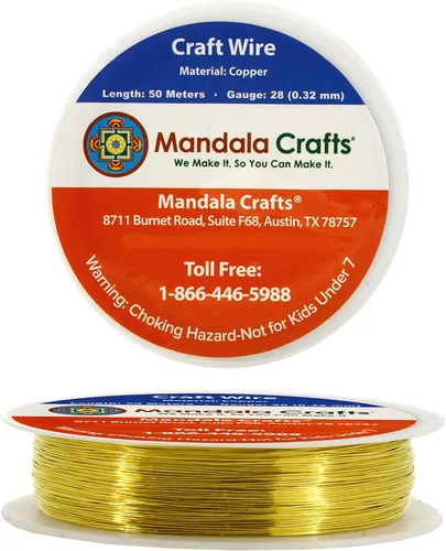 Miniatura 34 de Mandala Crafts Alambre de cobre puro calibre 18 para hacer joyas, envolver, esculpir y electroculturar jardinería – 3.3 x 5 yardas surtido