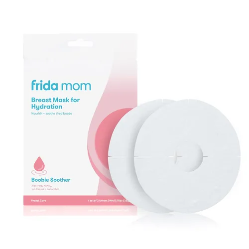 Frida Mamá Mascarilla para hidratación, hecha con aloe vera, miel, aceite de árbol de té + pepino para nutrir + aliviar las tetas - 2 máscaras de