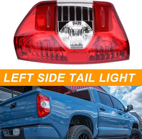 Miniatura 6 de Luz Trasera Compatible con Toyota Tundra 2014-2021 Pickup Lado Izquierdo del Conductor Luz Trasera Conjunto de Lámpara de Freno Trasera sin Bombilla