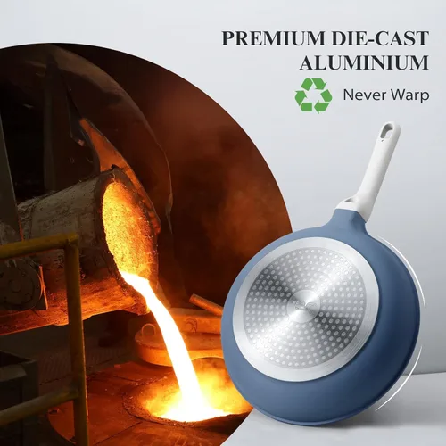 Miniatura 4 de PRICUSIS - Sartén antiadherente de cerámica, sartenes de 8/10/12 pulgadas sin tóxicos, sartenes para huevos y tortillas y para el chef, compatible