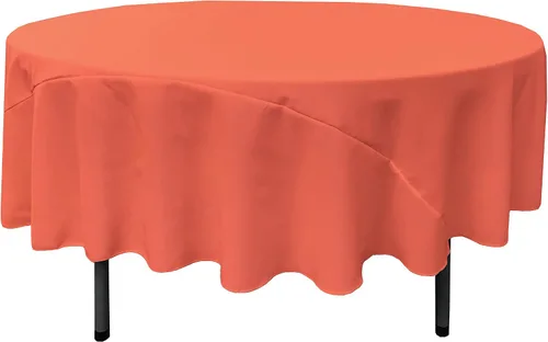 Miniatura 51 de LA Linen - Mantel redondo lavable de popelina de poliéster, resistente a manchas y arrugas, 51", mantel de tela para comedor, cocina, fiesta, Negro