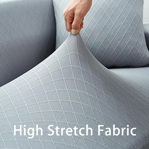 Miniatura 2 de Konsilsa Funda de sofá modular de alta elasticidad, fundas de sofá lavables de jacquard suave con parte inferior elástica, protector de muebles