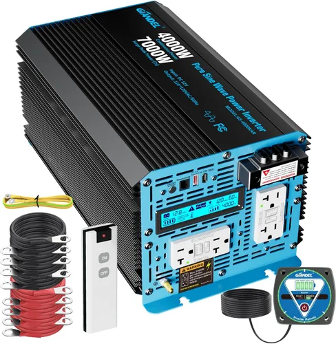 Miniatura 10 de Inversor de corriente de onda sinusoidal pura de 1200 vatios, 12V CC a 120V, batería de litio compatible con fusibles UL y USB-C PD30W y QC 3.0