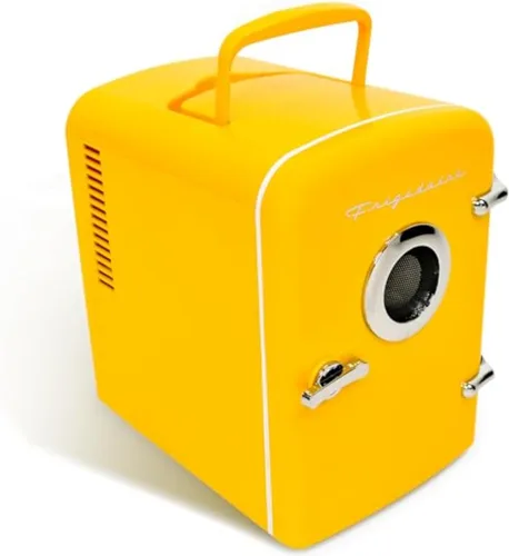 Miniatura 8 de Frigidaire EFMIS151 Mini refrigerador personal portátil compacto para casa y oficina con altavoz incorporado, capacidad de 4L, enfría seis latas