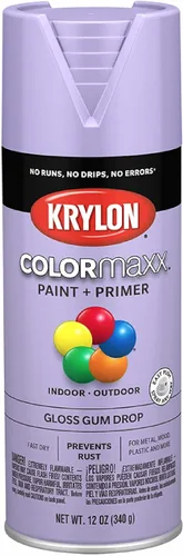 Miniatura 19 de Krylon K05599007 COLORmaxx Pintura en aerosol y base para uso en interiores y exteriores, color gris brillante para maquinaria, 12 onzas