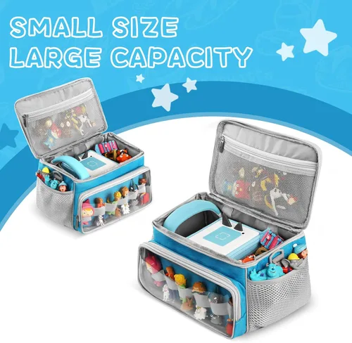 Miniatura 2 de PISOSN Estuche de transporte portátil compatible con el juego de iniciación de Toniebox y figuras de Tonies, bolsa de transporte de juguetes Azul