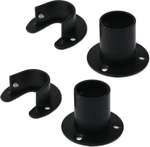 Miniatura 12 de 4 piezas de 2.008 in/2 pulgadas de diámetro de acero inoxidable para armario de armario de armario soporte de extremo de zócalo de soporte, soporte