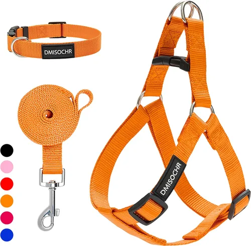 Miniatura 14 de Arnés para perro sin tirones, arnés ajustable, correa y collar para perros pequeños, medianos y grandes, arnés suave a prueba de escapes