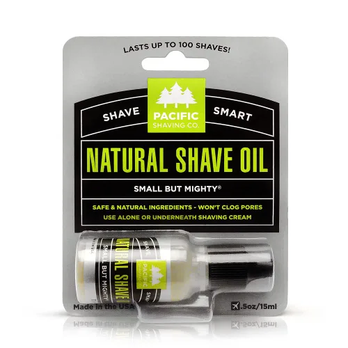 Pacific Shaving Company Aceite de afeitado natural: ayuda a eliminar manchas y quemaduras de afeitar, calma e hidrata la piel, reduce la irritación