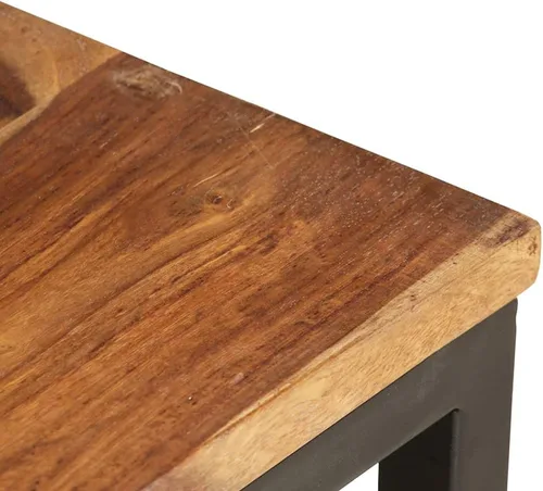 Miniatura 8 de Mesas nido, mesa de centro única, pequeña mesa de centro elevada adecuada para sala de estar, balcón, oficina, sala de estar familiar, 2 piezas