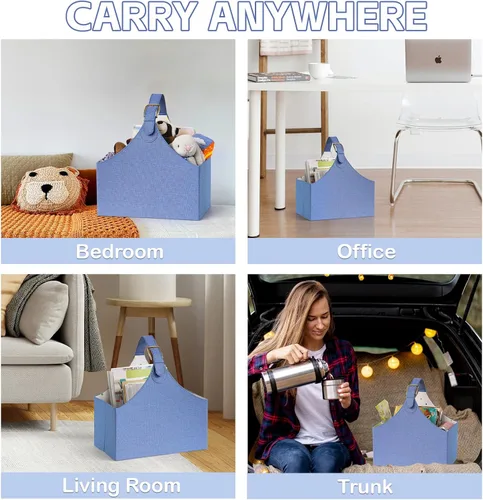 Miniatura 6 de Porta revistas, estante plegable para revistas, con mango ajustable, soporte para archivador de revistas, duradero, carpeta de suelo, organizador