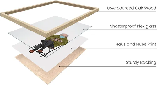 Miniatura 2 de HAUS AND HUES Bernie Sanders - Póster de memes - Divertido arte de pared político, meme de Bernie Mittens, marco beige de 12 x 16 pulgadas Bernie