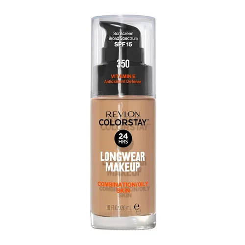 Miniatura 21 de Base líquida de Revlon ColorStay Maquillaje facial para piel mixta y grasa, SPF 15, cobertura media-completa con acabado mate, beige solar (392), 1