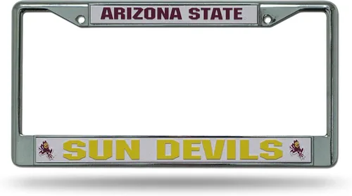 Miniatura 11 de Rico Industries NCAA Premium 12" x 6" Chrome Frame with Plastic Inserts - Car/Truck/SUV Automobile Accessory