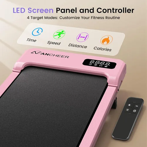 Miniatura 7 de Caminadora pequeña con inclinación – Cintas de correr para debajo del escritorio con barra de asa, cintas de correr plegables portátiles compactas