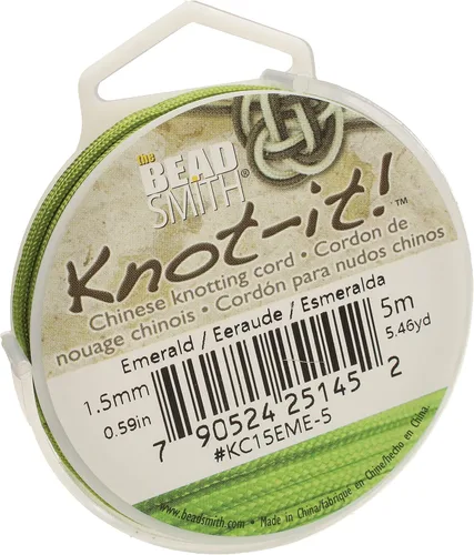 Miniatura 37 de The Beadsmith Knot-it - Cordón de nailon chino, color Siam oscuro, 0.031 in de diámetro, carrete de 49.2 ft