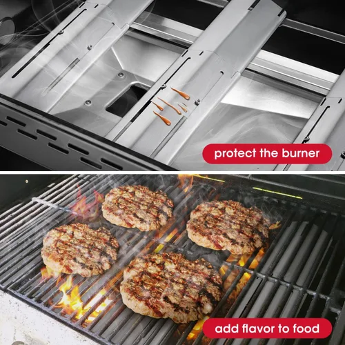 Miniatura 5 de Unicook Paquete de 3 placas de calor ajustables para parrilla, se extiende de 11.75 a 21 pulgadas de longitud, piezas de repuesto para cubierta