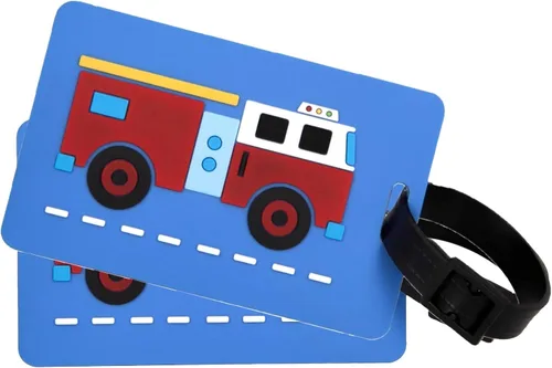 Wildkin Etiquetas de equipaje para niños y niñas, incluye 2 etiquetas de bolsa a juego y tarjeta de información extraíble, tamaño perfecto para