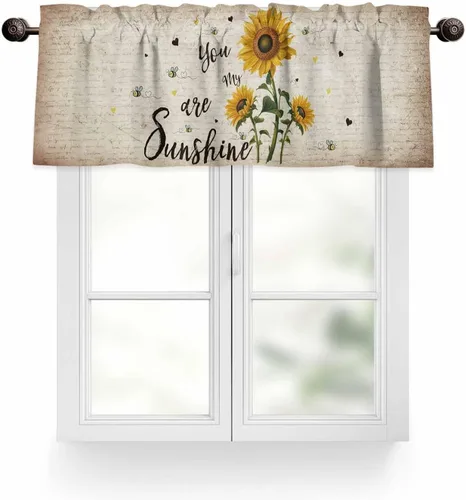 Miniatura 10 de Cenefa de cortina con lazo rojo de Navidad para ventanas, sala de estar, cocina, baño, granja, bolas de Navidad de acuarela con diseño de bayas