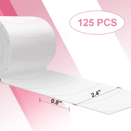 Miniatura 2 de Akissos - 125 almohadillas de espuma para extensiones de pestañas, cinta médica precortada de espuma para debajo de los ojos, suministros