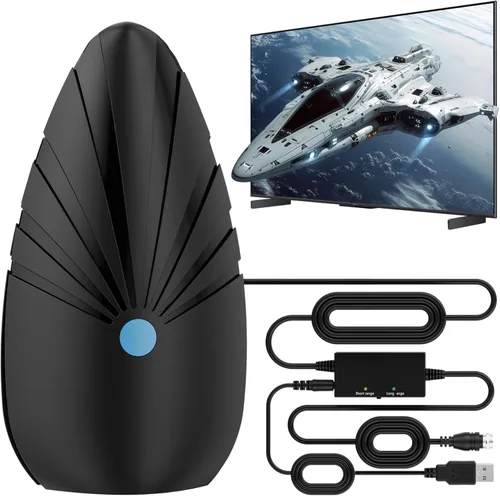 Miniatura 7 de Antena de TV para Smart TV Interior, Antena Digital para Canales Locales, Soporte 4k 1080p con Base Magnética Fuerte, Recepción de Largo Alcance