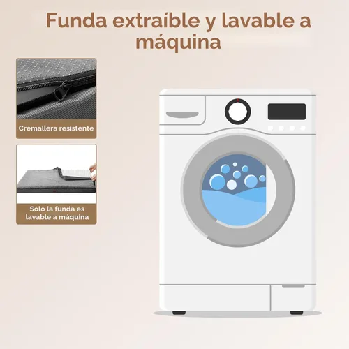 Miniatura 5 de EHEYCIGA Camas ortopédicas XL para perros extra grandes con funda extraíble lavable, gris, 44 x 32 pulgadas