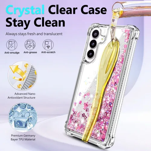 Miniatura 83 de NGB - Funda de teléfono diseñada para Samsung Galaxy S9+ Plus, morado/azul, con purpurina líquida para mujeres y niñas, con protector de pantalla